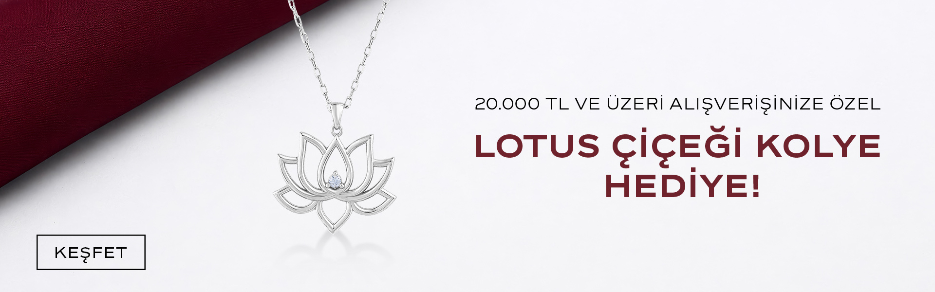 Hediye Lotus Çiçeği Kolye