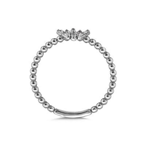 Pırlanta Baget Taşlı Yüzük